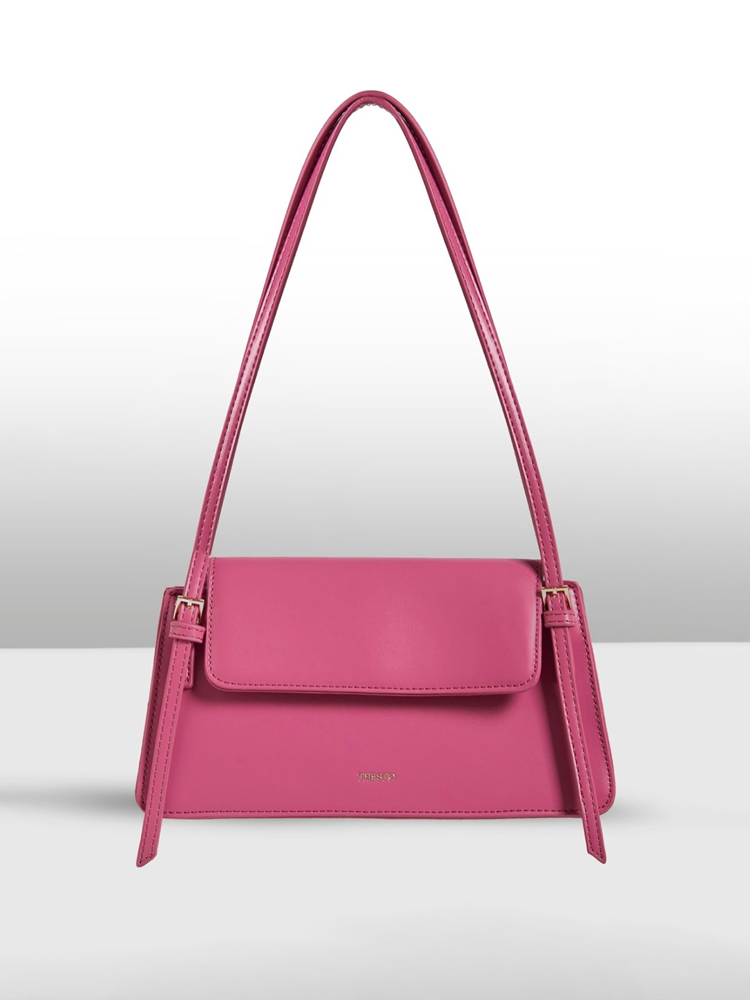 

THESTO Structured Satchel Bag, Pink