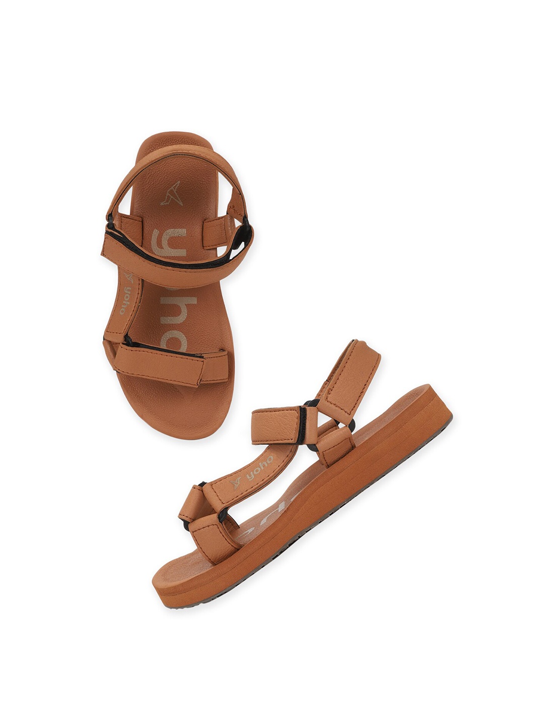 

YOHO Men EVA Sandal Comfortable Lightweight Adjustable Sandal, Tan