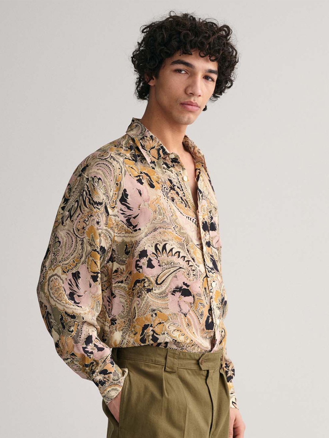 

GANT Floral Opaque Printed Casual Shirt, Beige