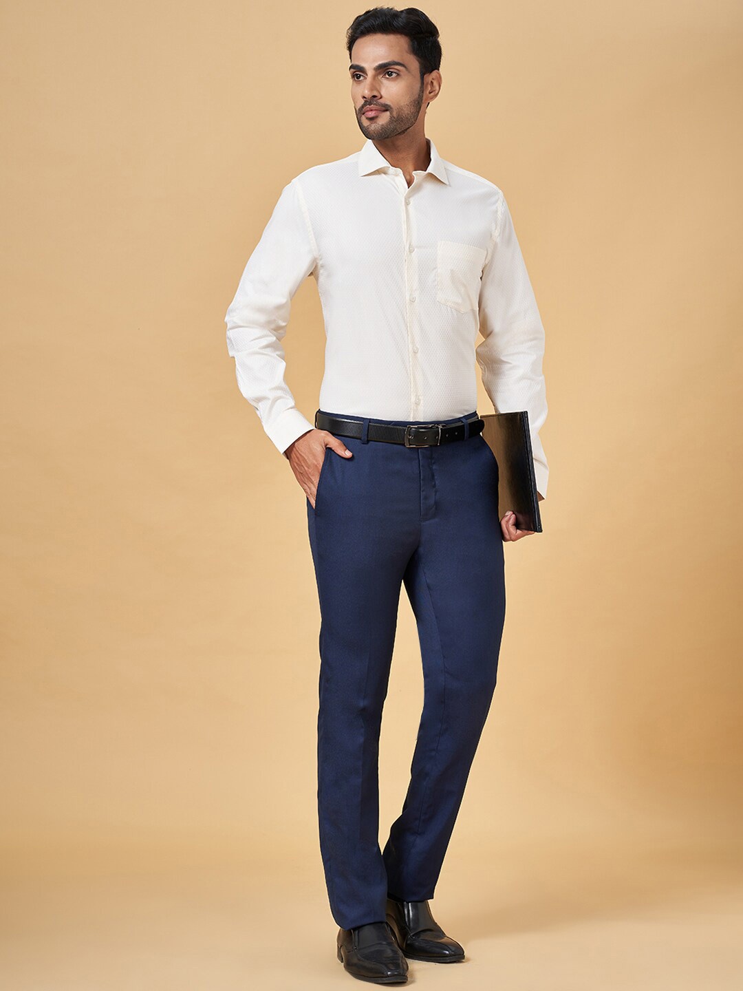 

Peregrine by Pantaloons Opaque Formal Shirt, Yellow