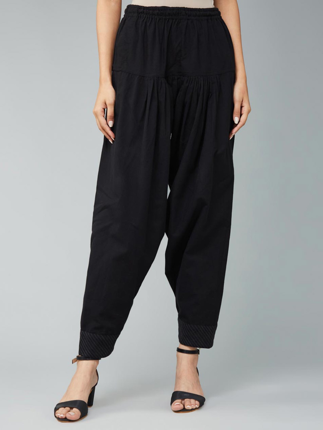 

Fabindia Pure Cotton Ankle Length Salwar, Black