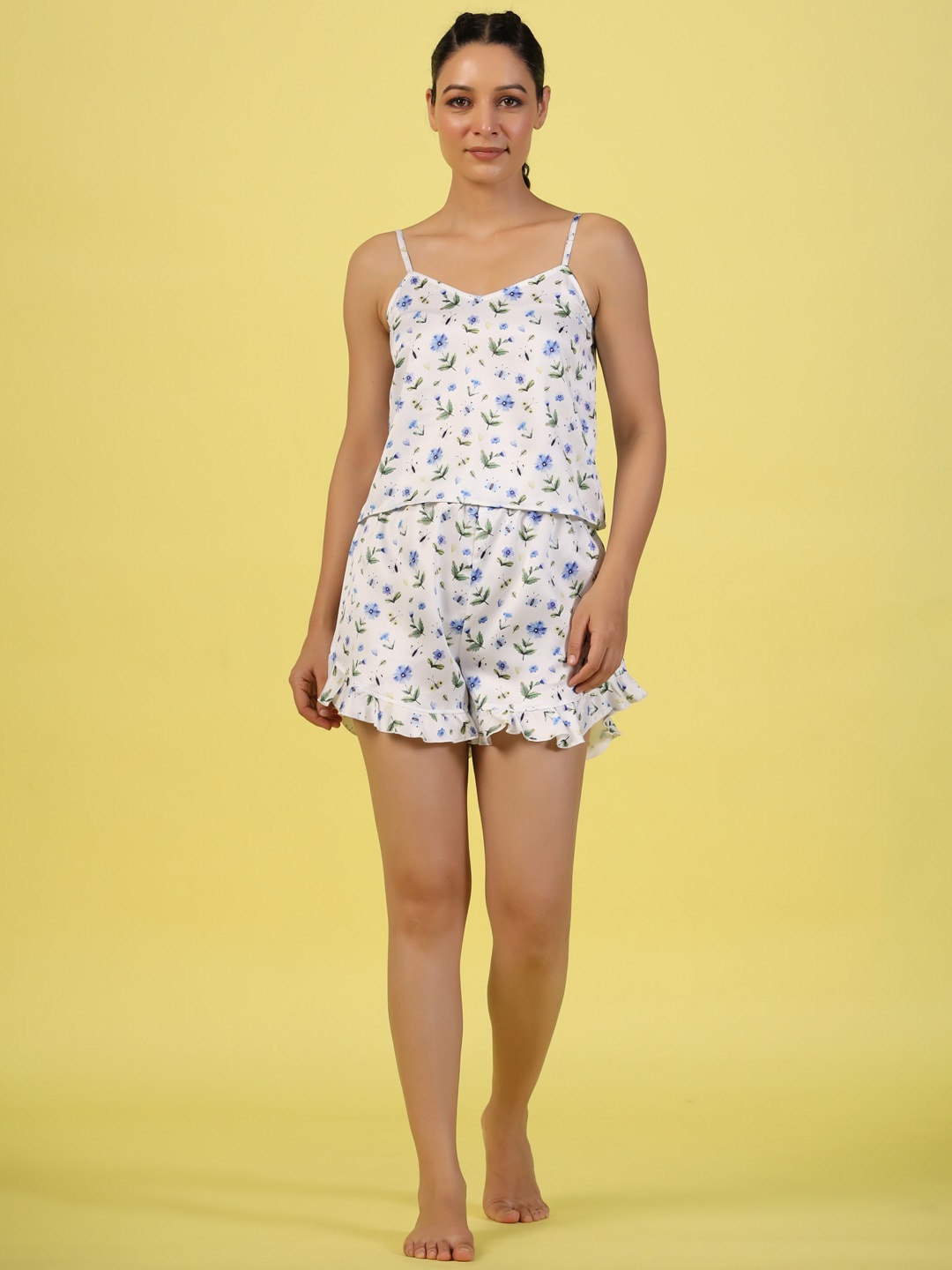 

ETC Floral Printed Night suit, White