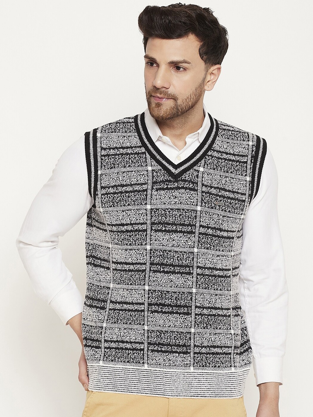 

Duke Self Design V-Neck Sweater Vest, Black