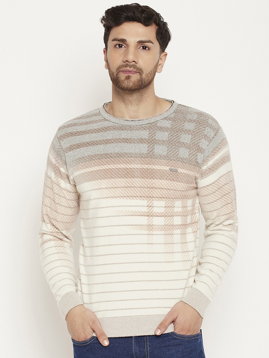 

Duke Striped Long Sleeves Pullover, Brown