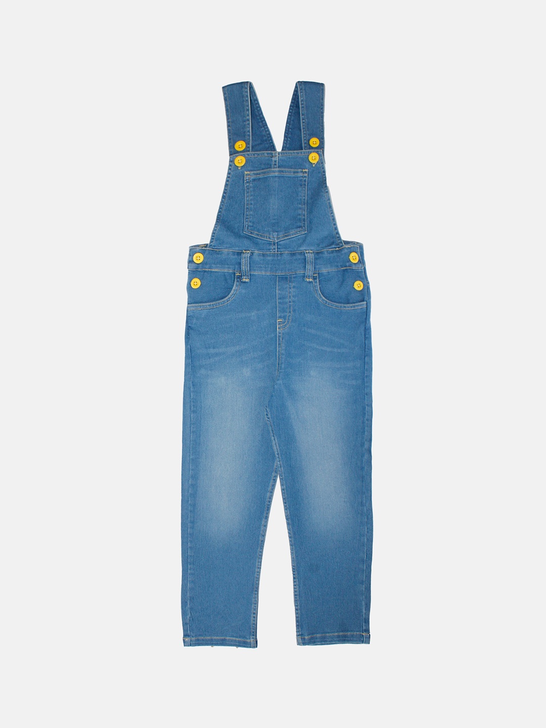 

KiddoPanti Boys Denim Dungaree Pant, Blue