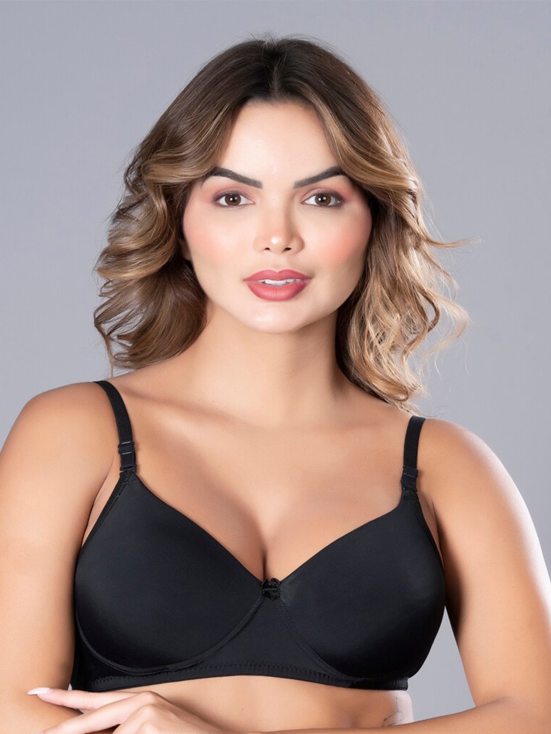 

Herryqeal Full Coverage Underwired Heavily Padded Bra With All Day Comfort, Black