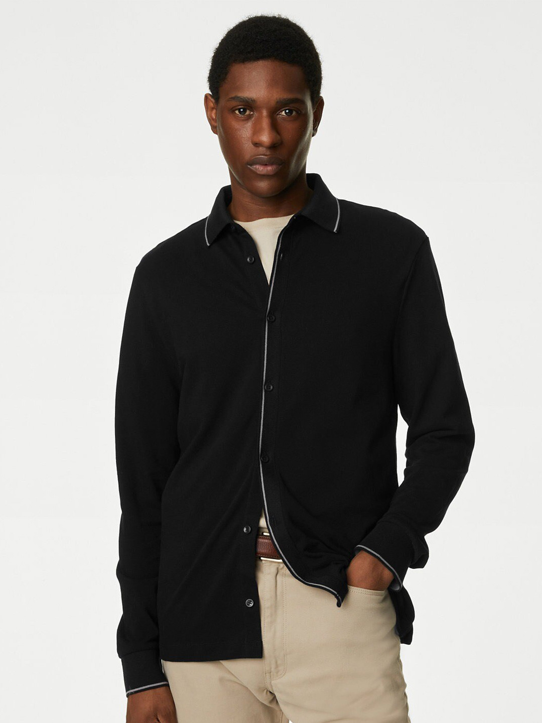 

Marks & Spencer Pure Cotton Casual Shirt, Black