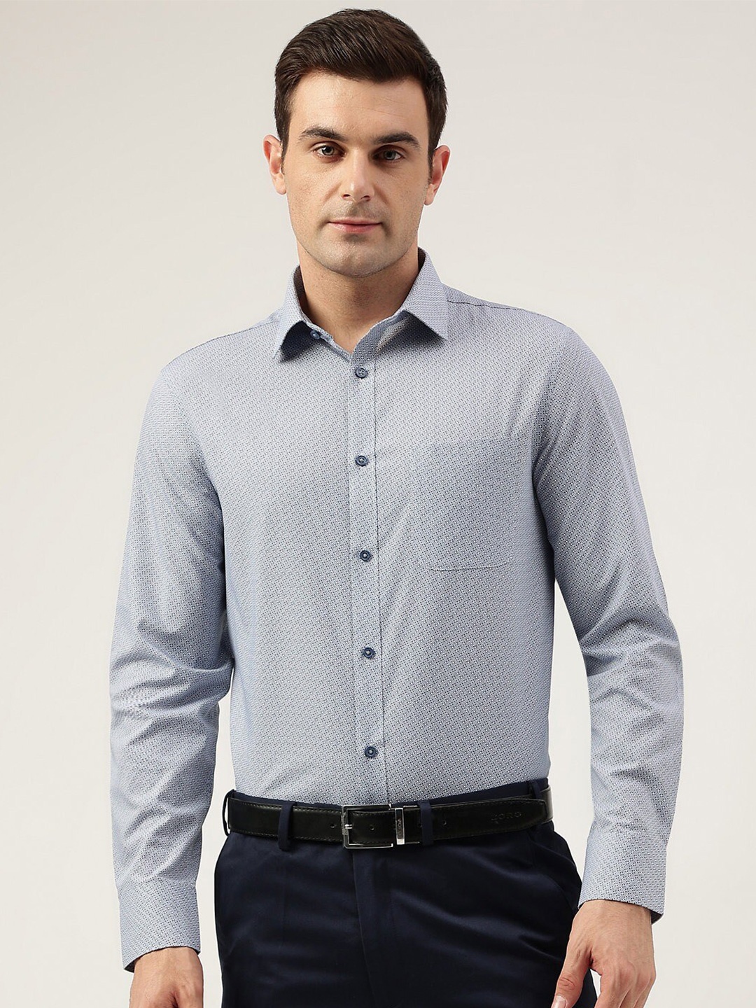 

Marks & Spencer Opaque Striped Casual Shirt, Blue