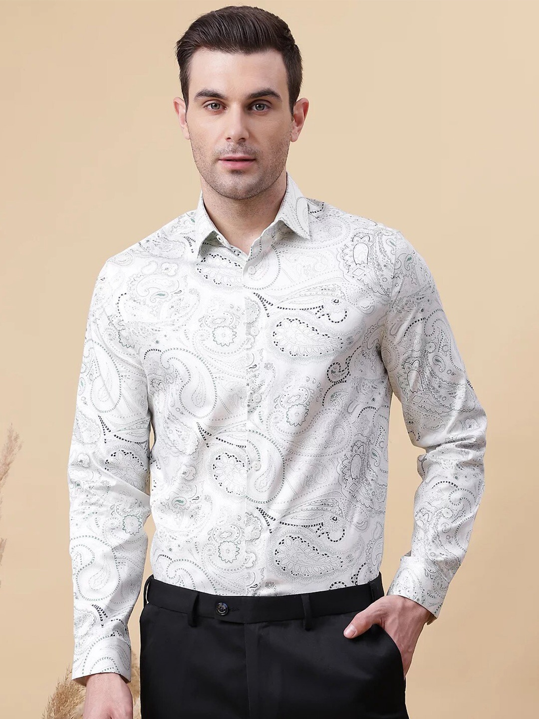 

Marks & Spencer Ethnic Motifs Printed Casual Shirt, Off white