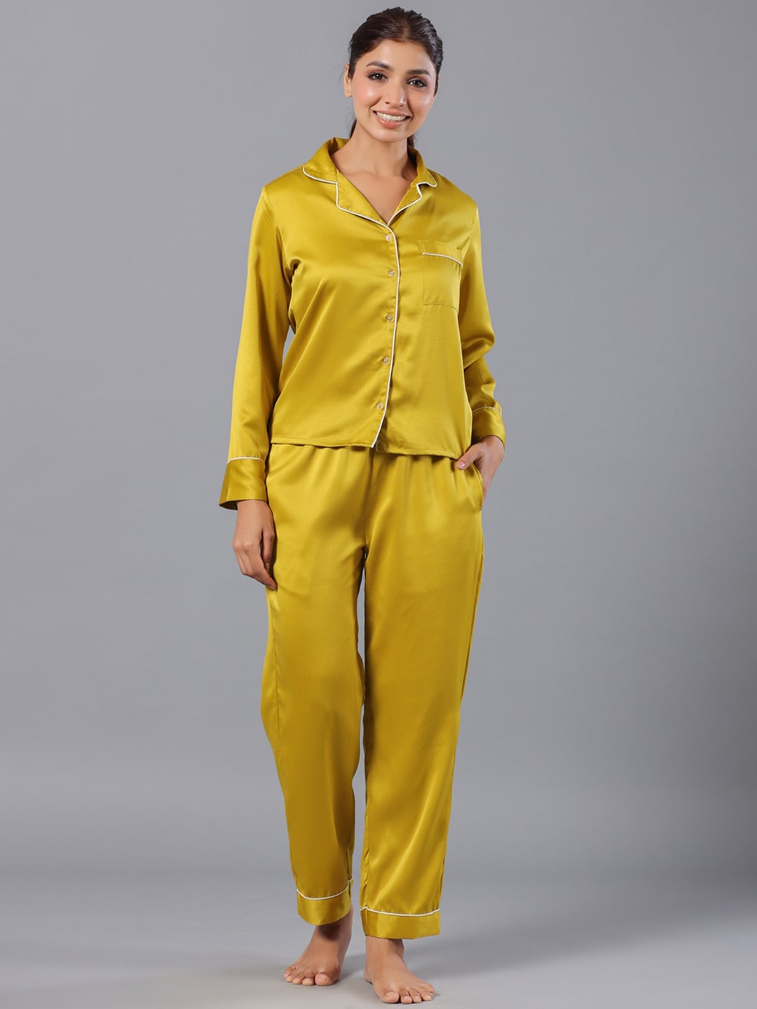 

ETC Long Sleeves Night suit, Gold