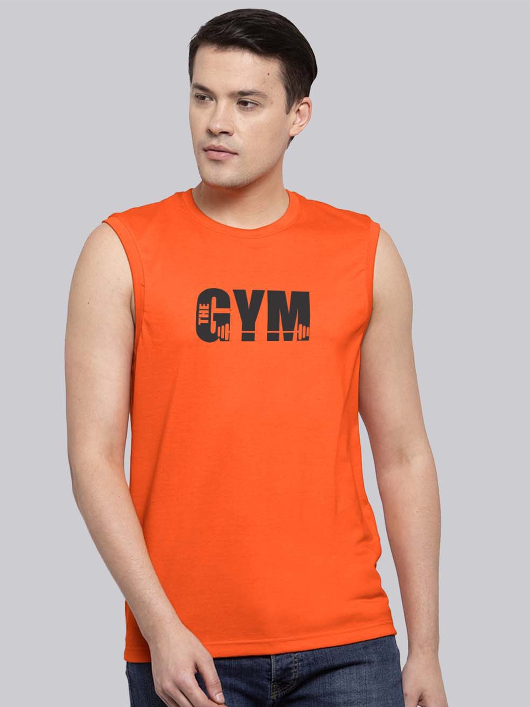 

Friskers Typography Printed Slim Fit Pure Cotton T-shirt, Orange