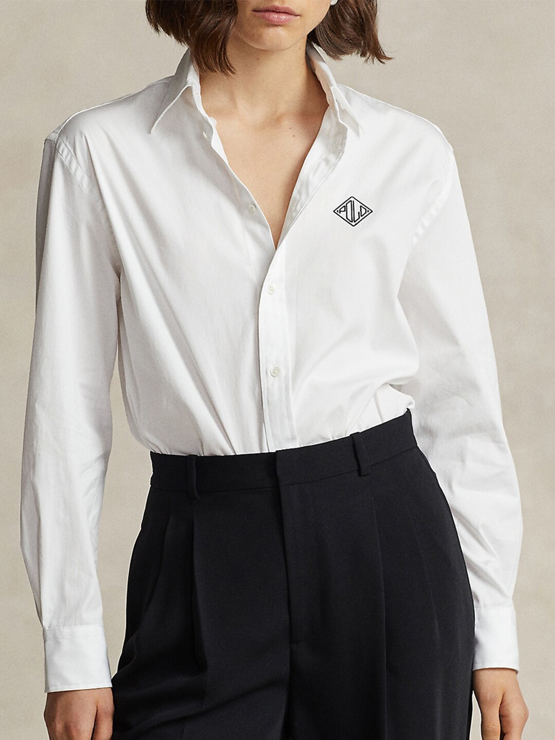 

Polo Ralph Lauren Relaxed Fit Button-Down Collar Cotton Shirt, White