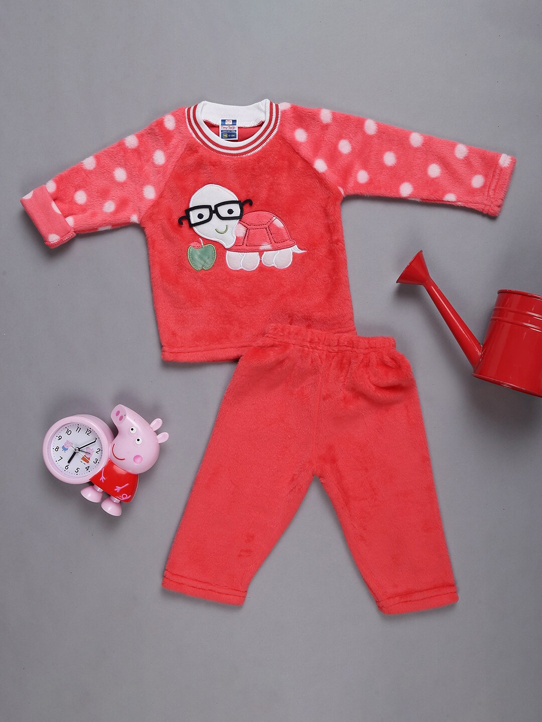 

V-Mart Kids Graphic Printed T-shirt with Trousers, Rust