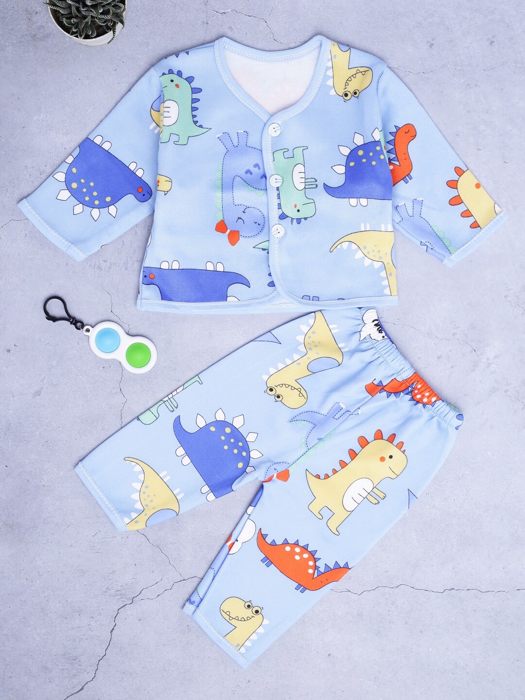 

V-Mart Kids Graphic Printed T-Shirt with Trousers, Blue