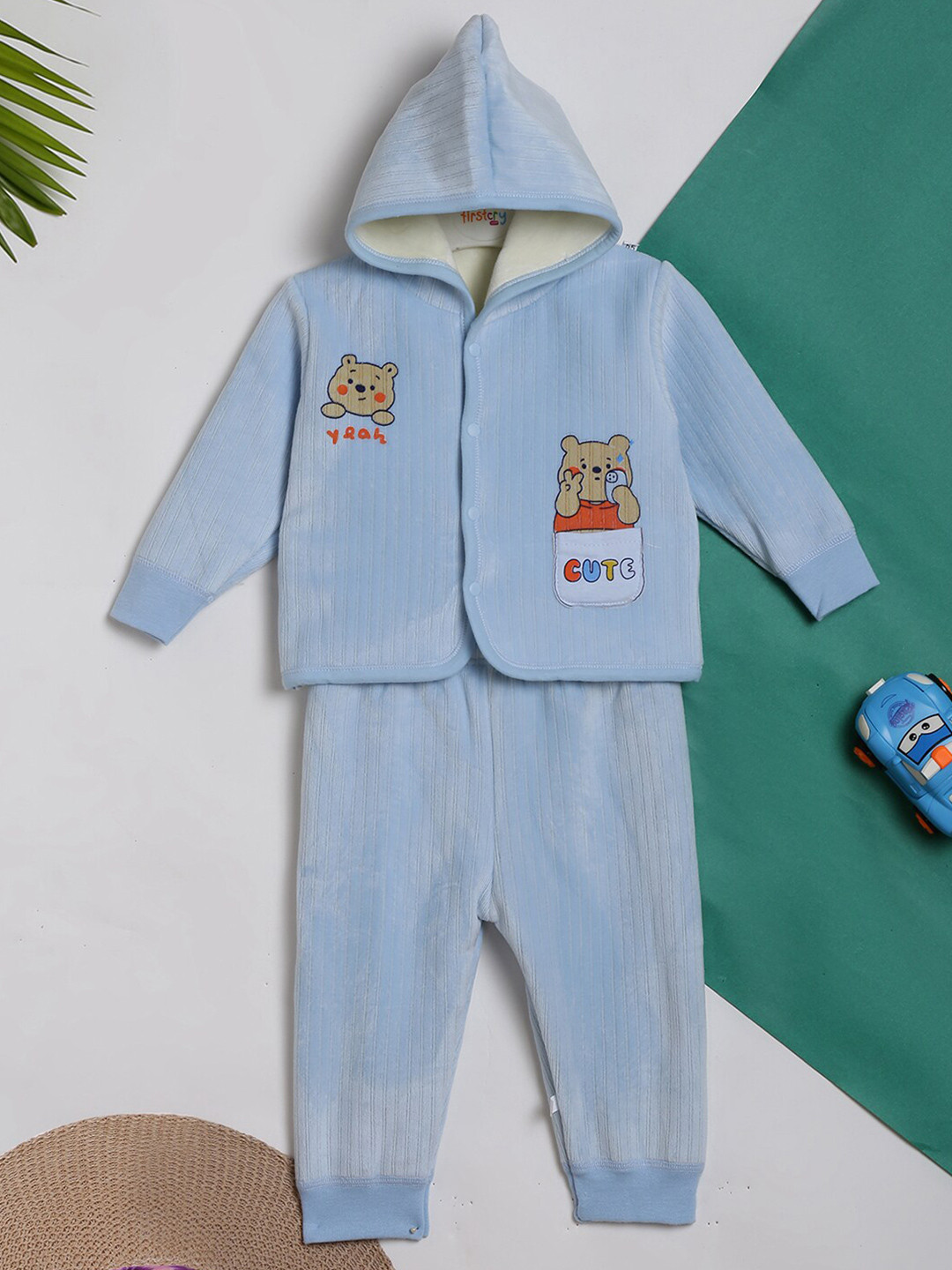 

V-Mart Kids Printed T-shirt with Pyjamas, Blue