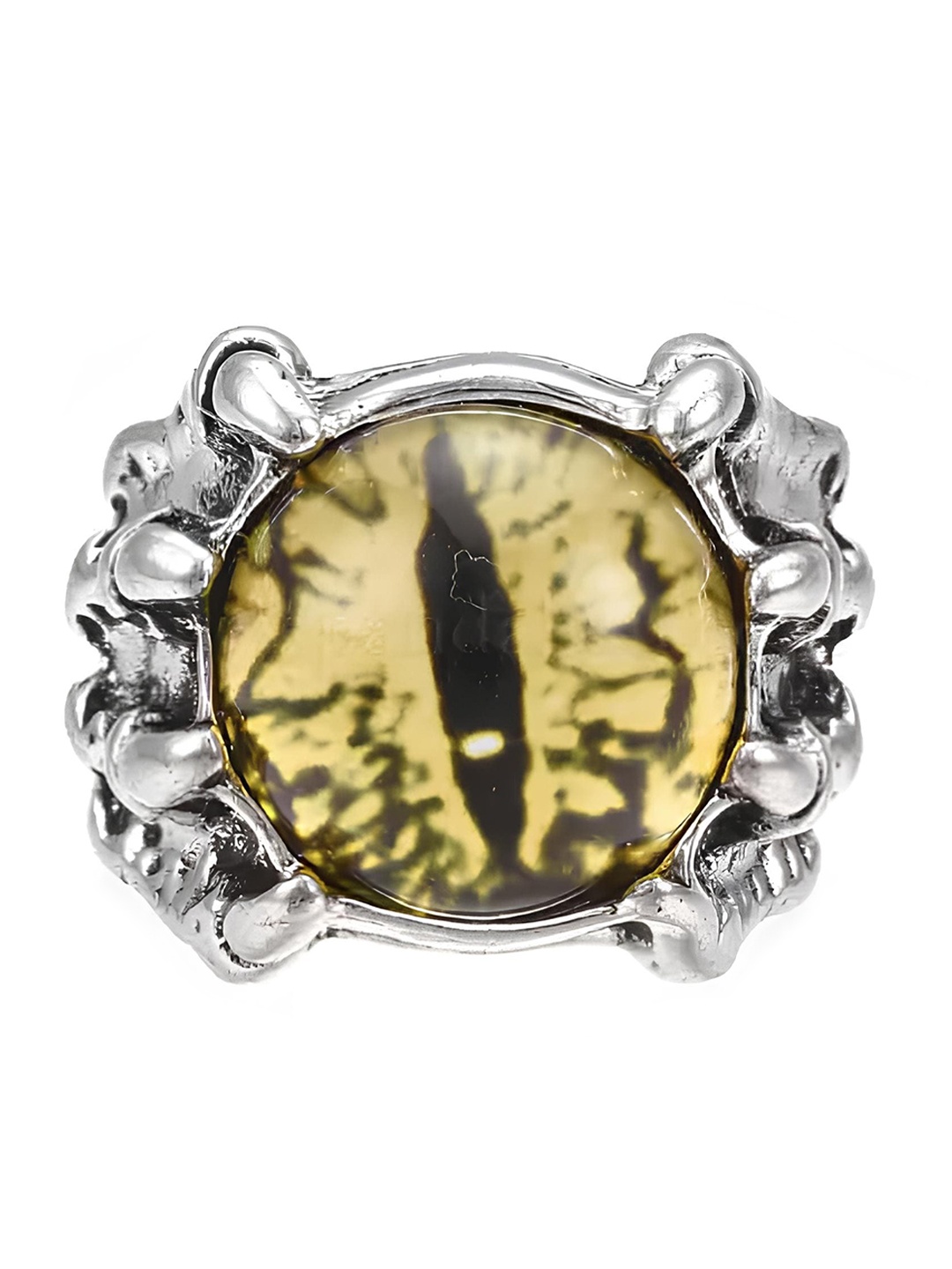 

KARISHMA KREATIONS Demon Evil Eye Adjustable Finger Ring, Silver