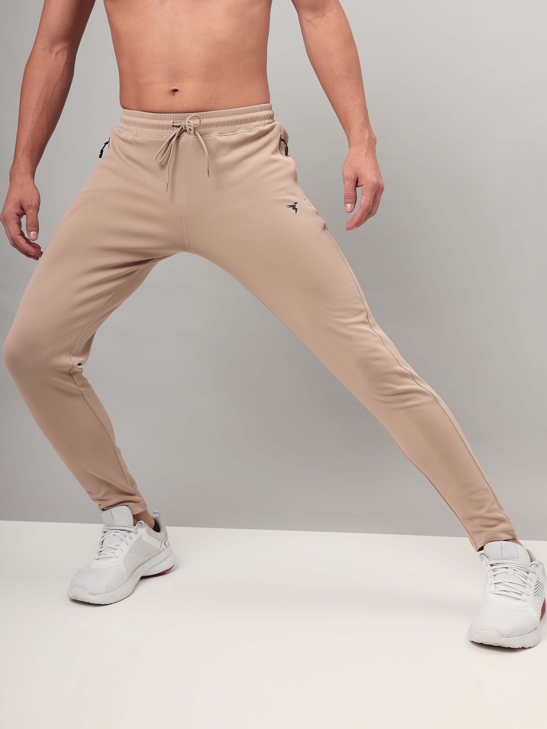 

Technosport Men Active Slim Fit Trackpants with Rapid Dry Technology, Brown