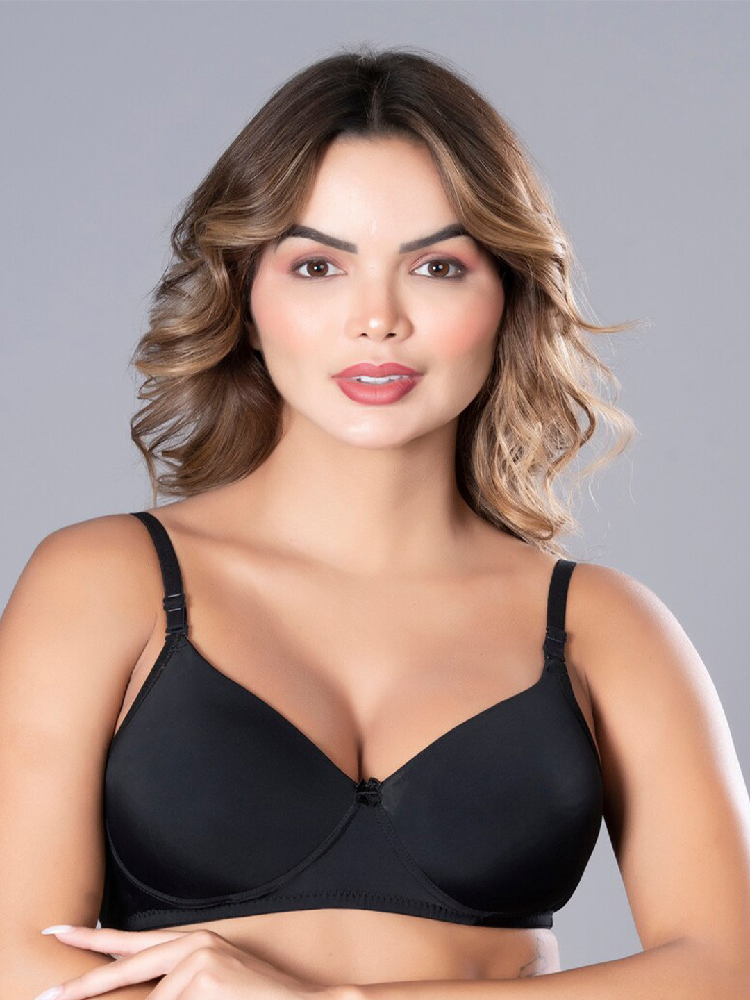 

Herryqeal Full Coverage Underwired Heavily Padded Bra With All Day Comfort, Black