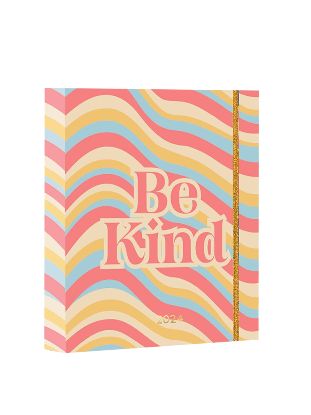 

happywagon Printed Be Kind Wiro Wrap Planner Stationery, Pink