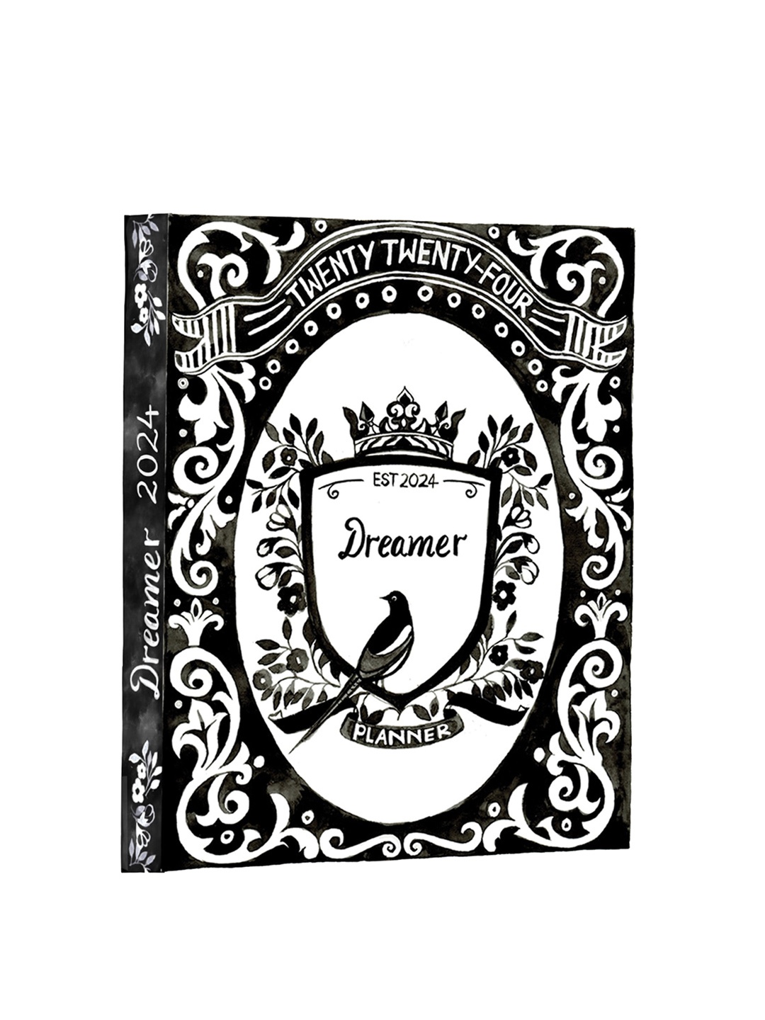

happywagon Dreamer Printed Wiro Wrap Planner, Black