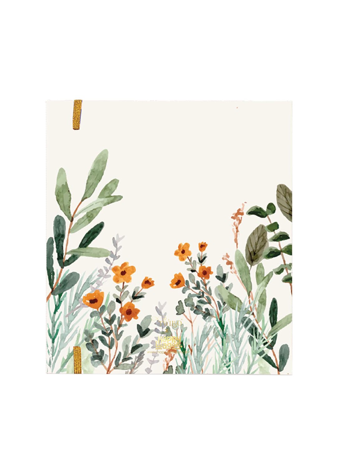 

happywagon 2024 One Day Floral Printed Wiro Wrap Planner, Off white