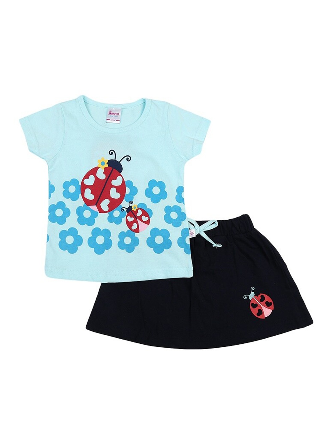 

V-Mart Infants Printed Top With Shorts, Turquoise blue