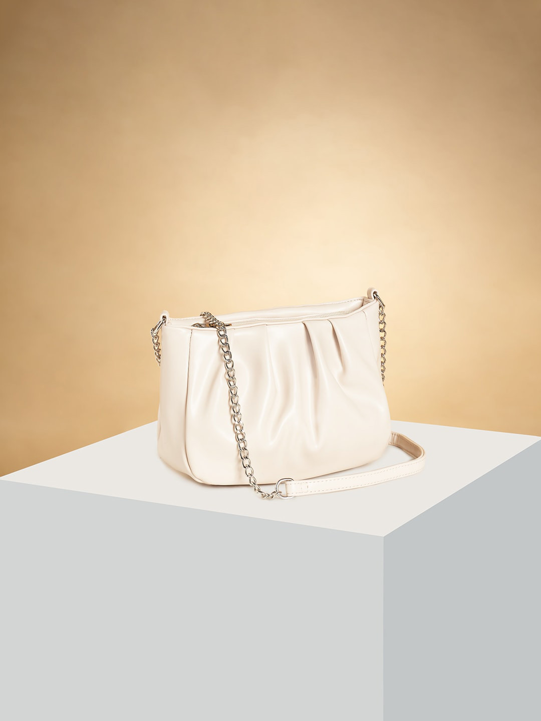 

Forever Glam by Pantaloons Structured Handheld Bag, Off white