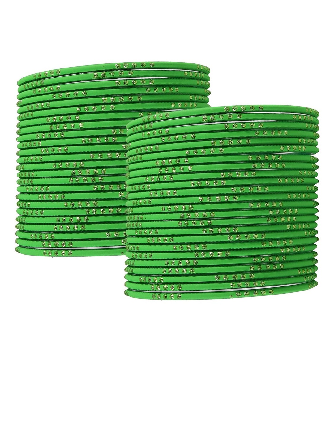 

NMII Set Of 48 Glossy Bangles, Green