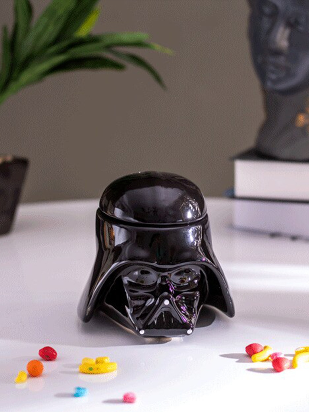 

THEDECORKART Black Textured Ceramic Glossy Mug 200ml