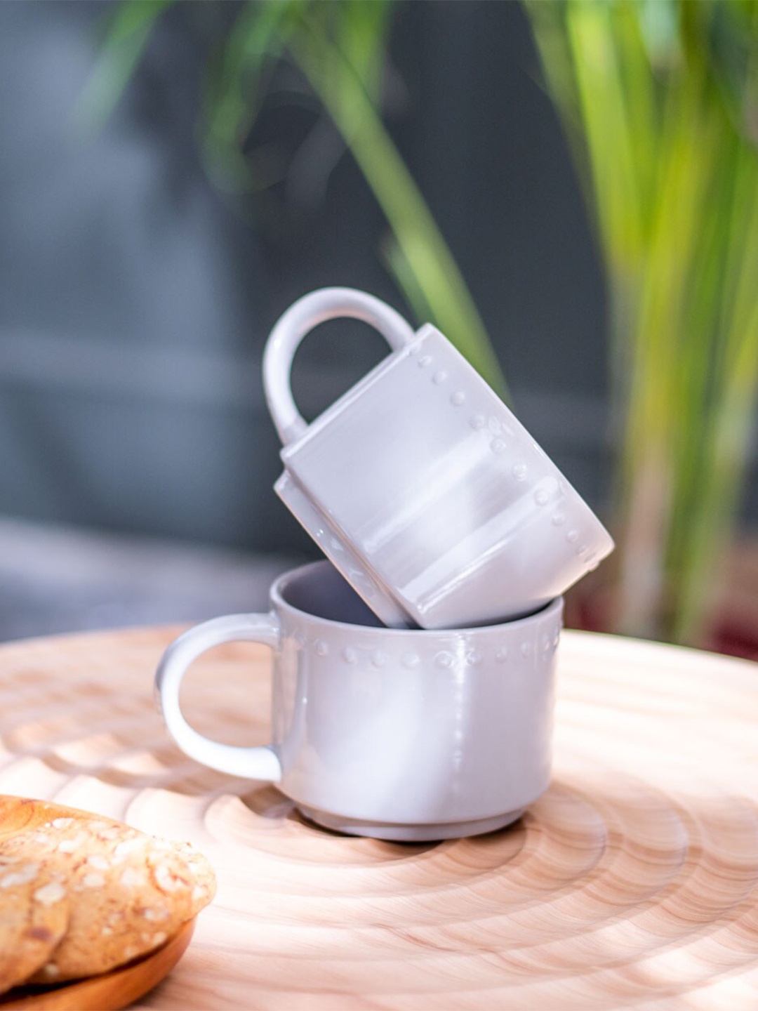 

THEDECORKART Purple Ceramic Glossy Mugs 200 ml