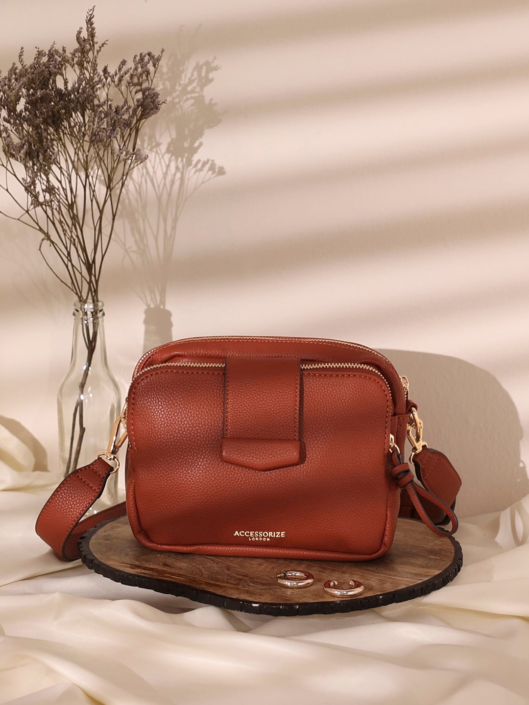 

Accessorize Structured Shoulder Bag, Red