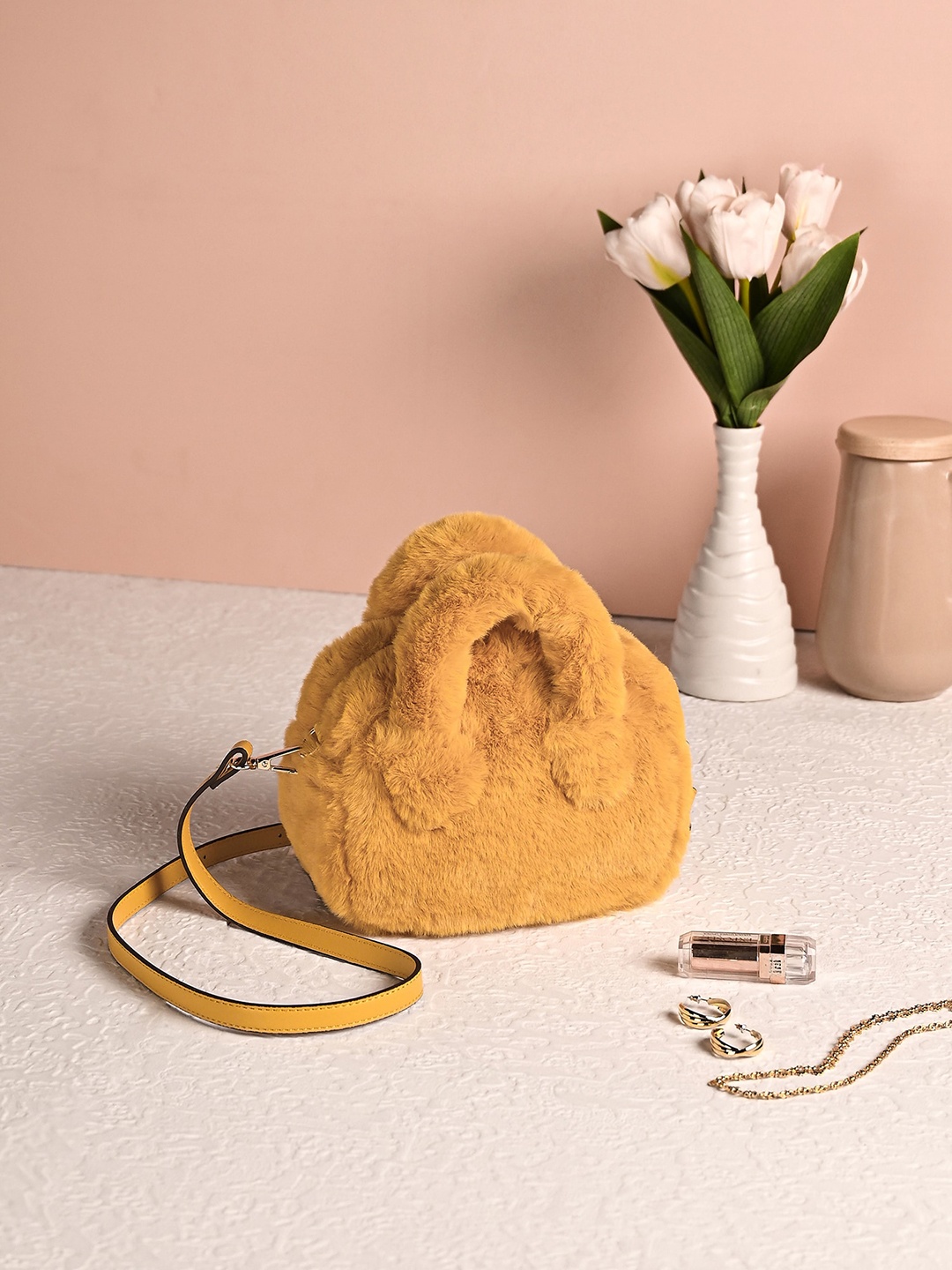 

Accessorize Bucket Shoulder Bag, Yellow
