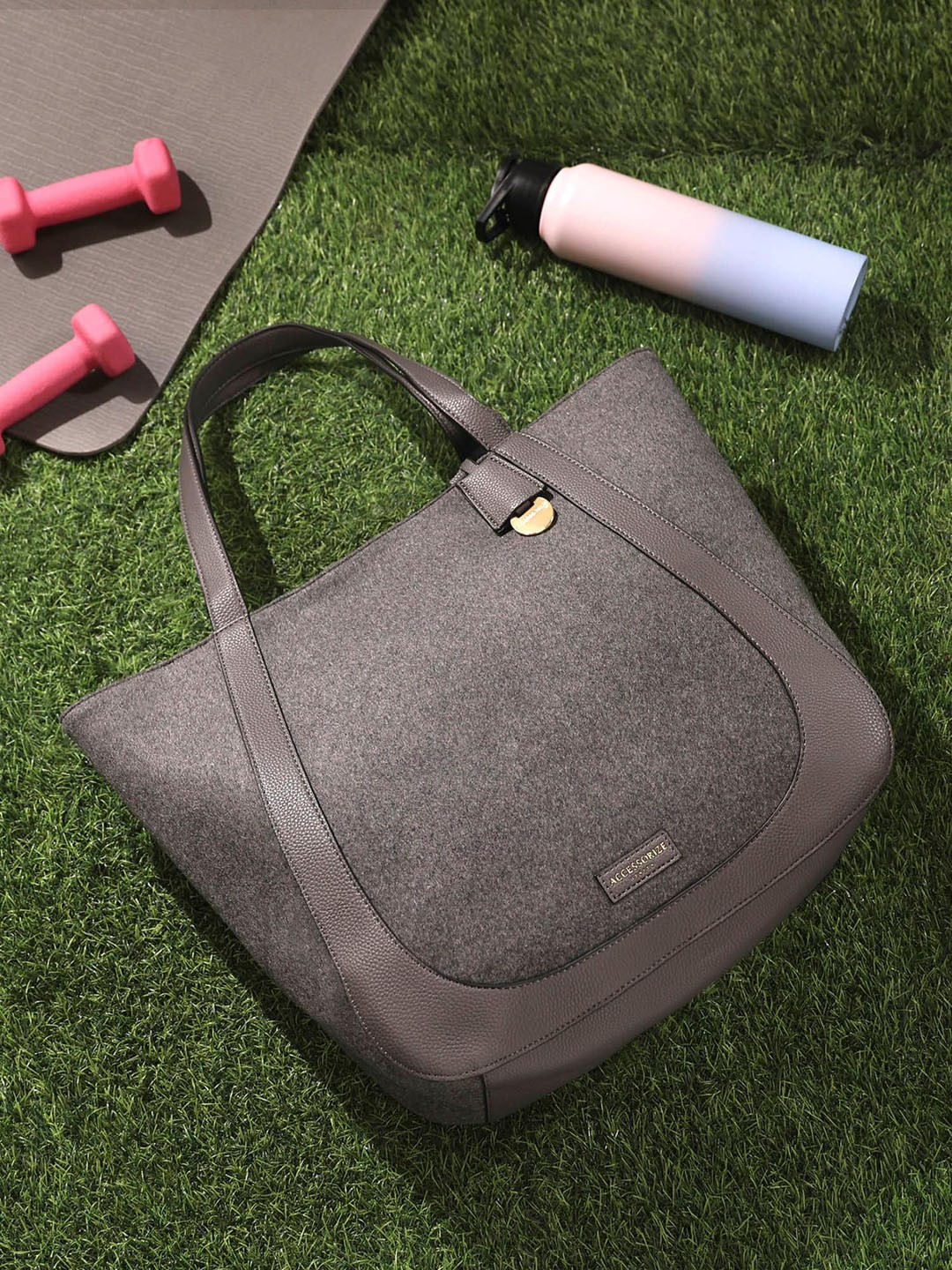 

Accessorize London Felt Shoulder Bag, Grey