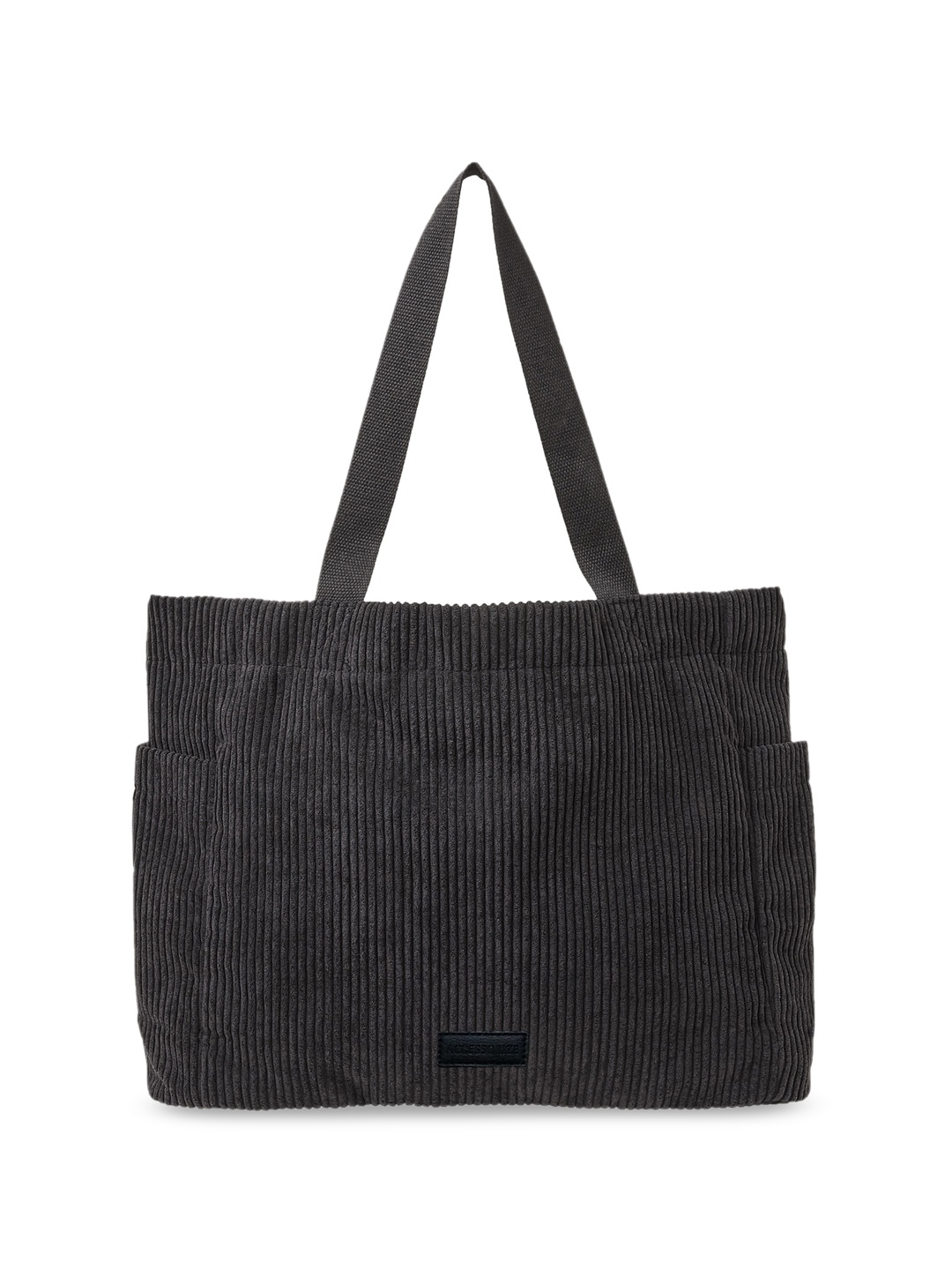 

Accessorize Textured Structured Cotton Tote Bag, Black