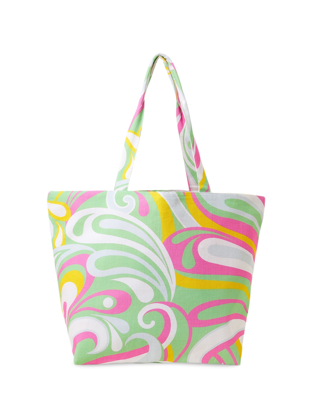 

Accessorize London Women's Printed Swirl Shopper Bag, Green