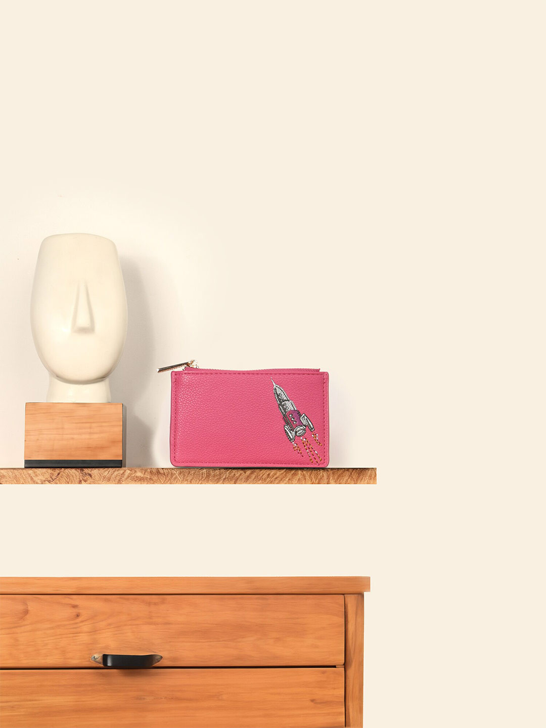 

Accessorize Graphic Printed Card Holder, Fuchsia