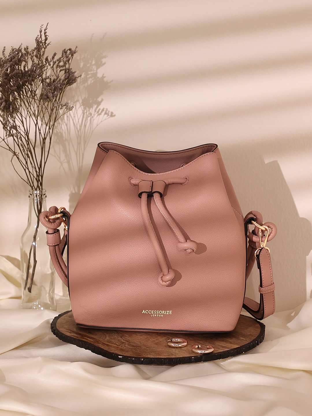 

Accessorize Structured Sling Bag, Pink