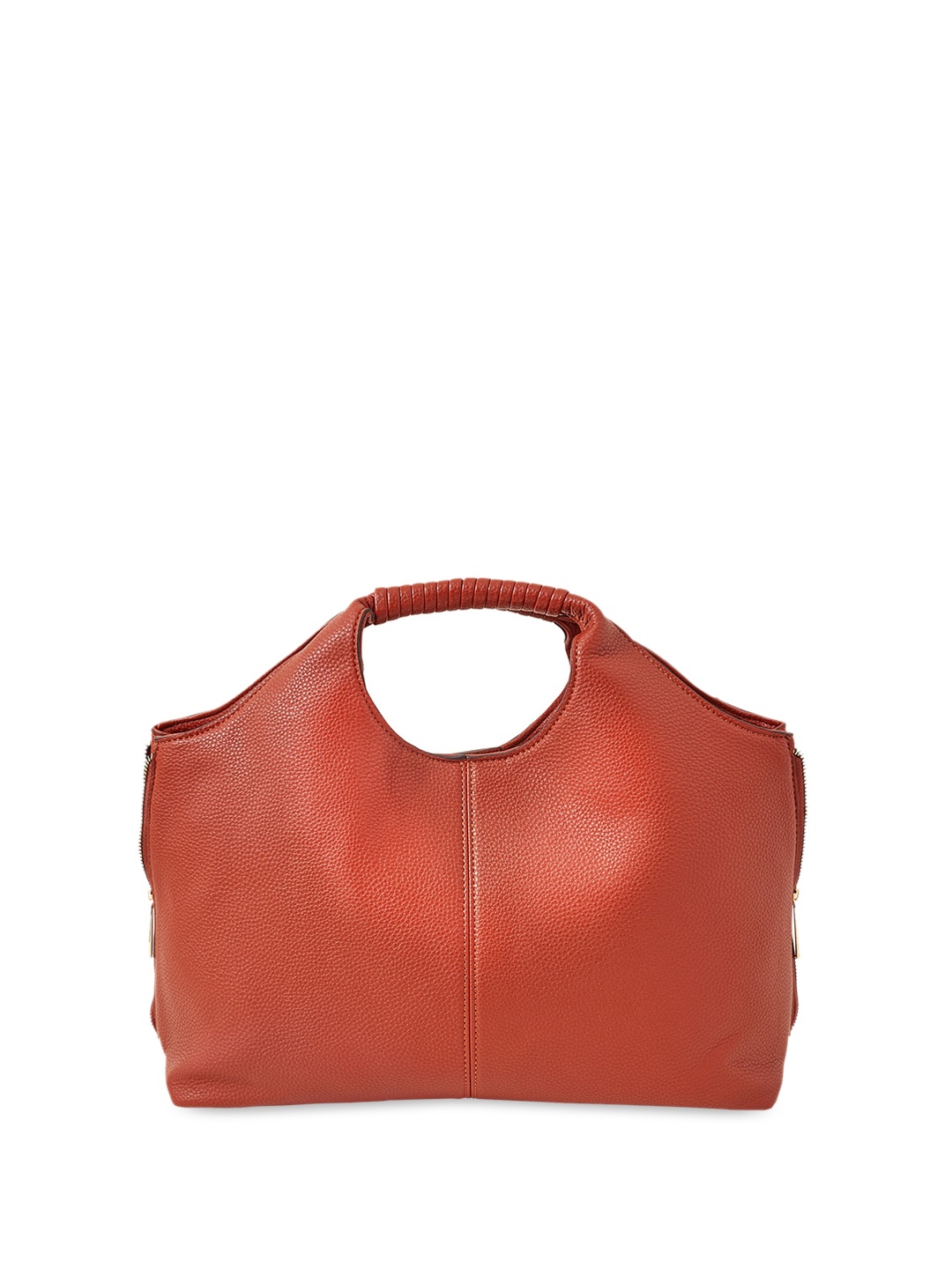 Accessorize Textured Structured Handheld Bag, Orange