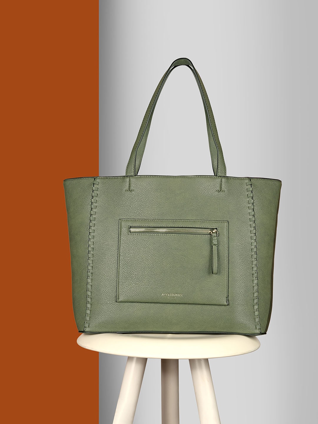 

Accessorize Textured Oversized Structured Tote Bag, Khaki