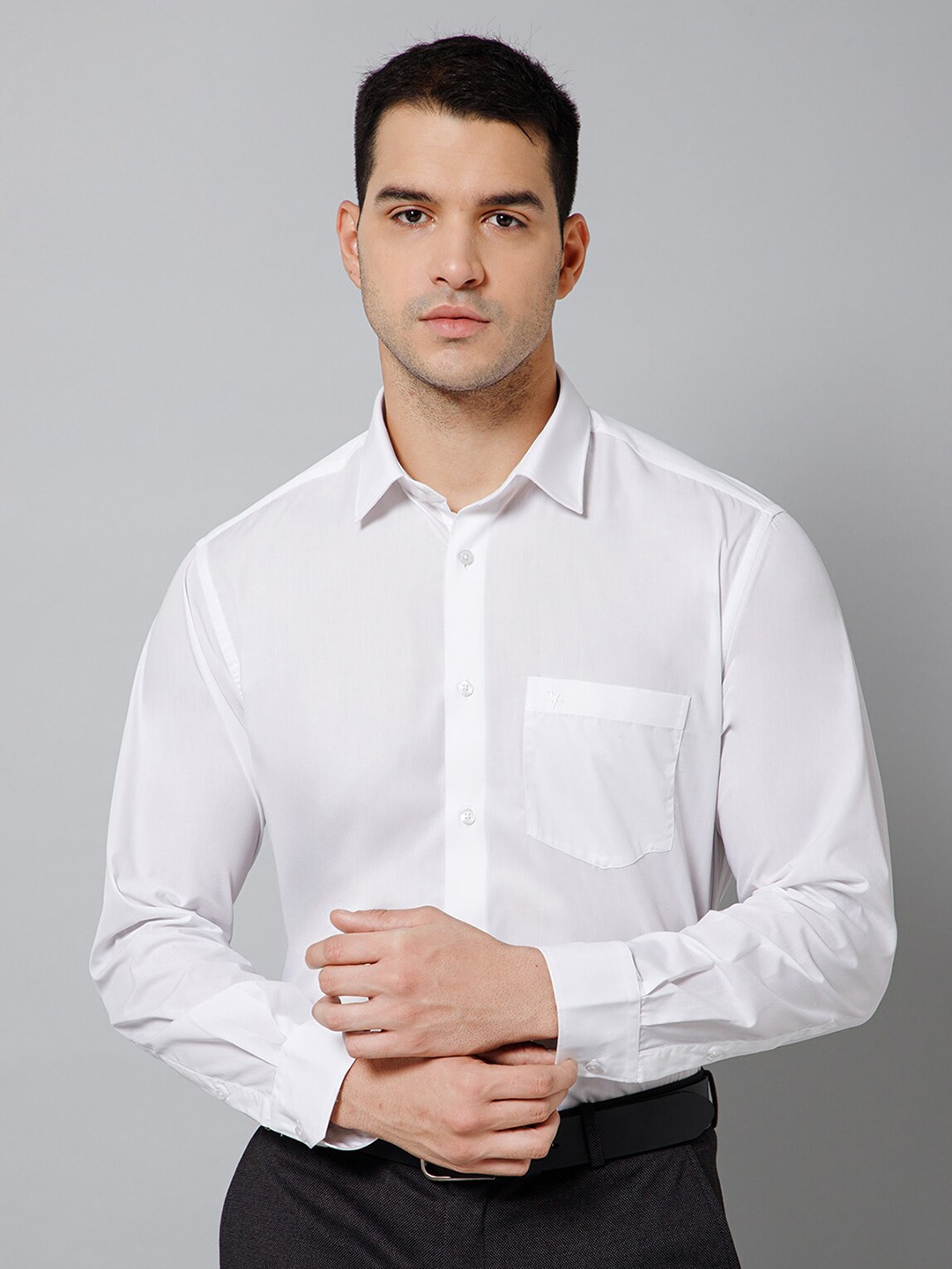 

Cantabil Spread Collar Comfort Formal Shirt, White