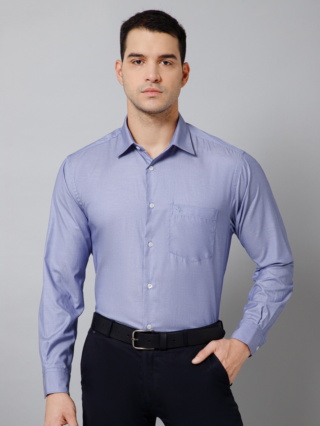 

Cantabil Comfort Long Sleeves Formal Shirt, Blue