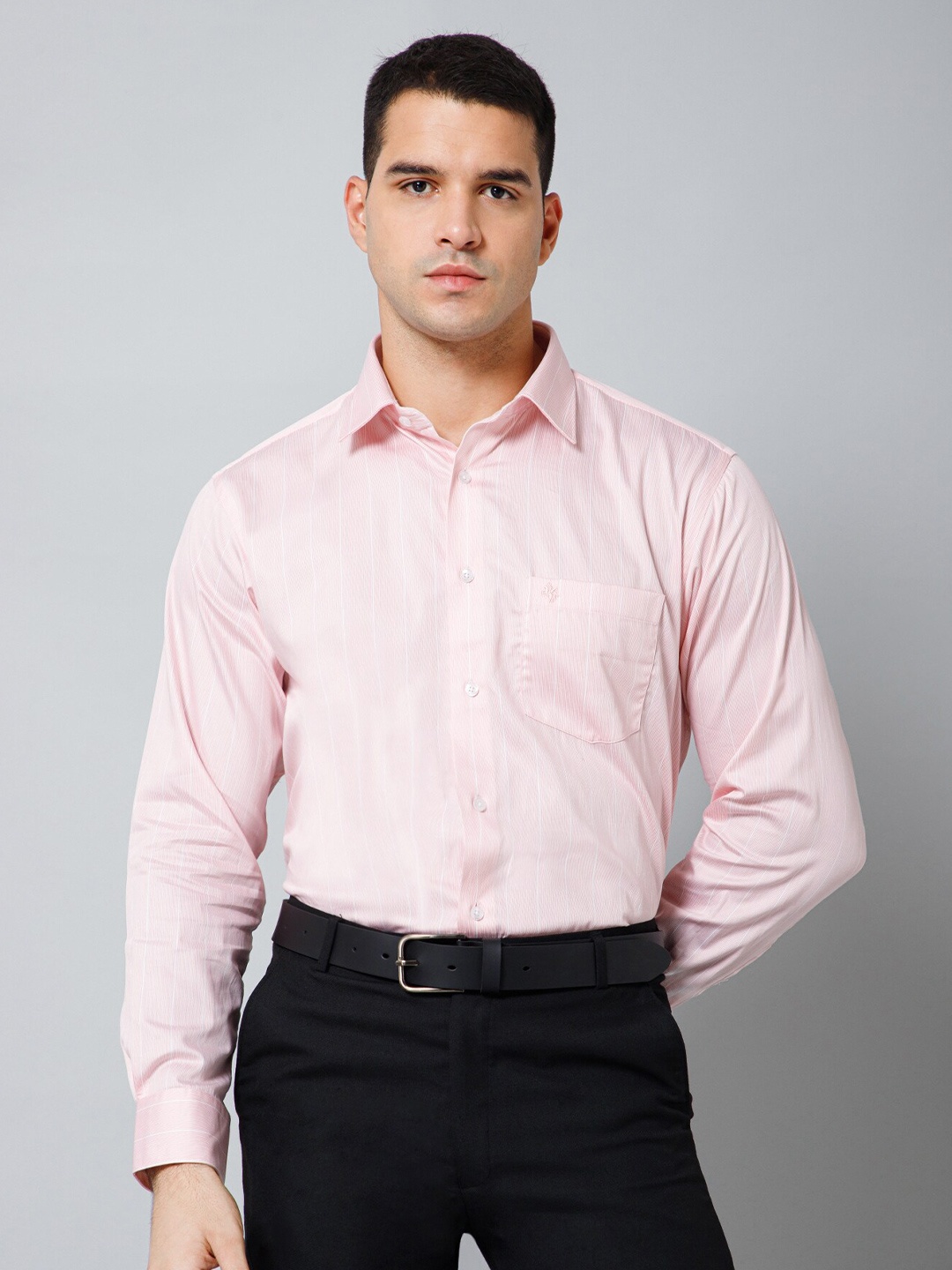 

Cantabil Spread Collar Comfort Cotton Formal Shirt, Pink