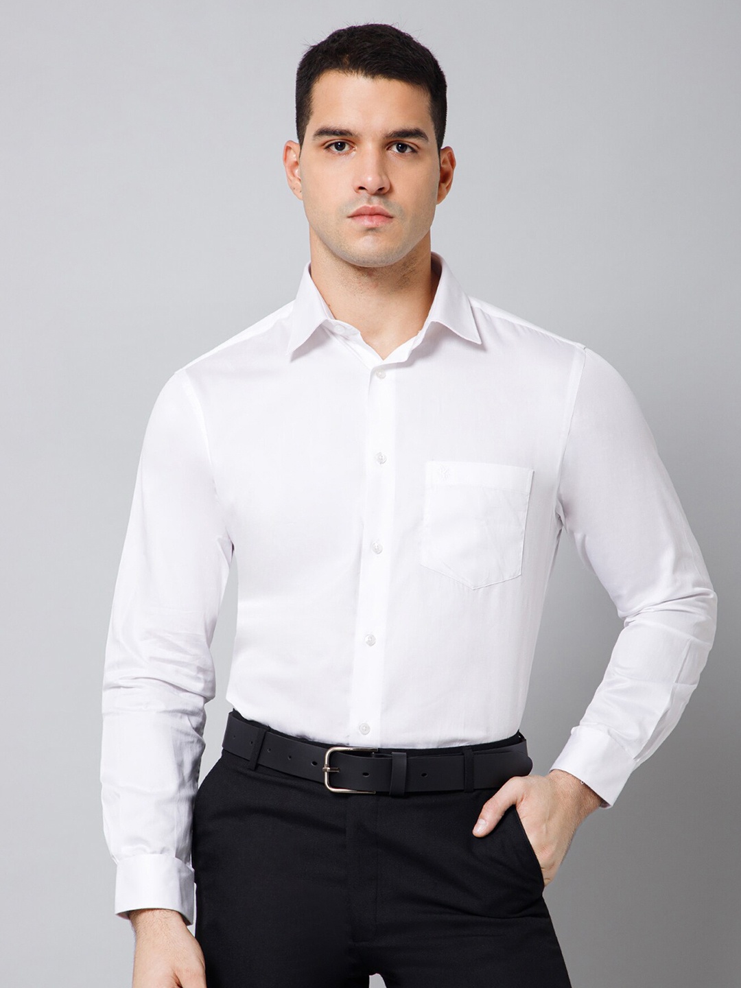 

Cantabil Spread Collar Comfort Cotton Formal Shirt, White