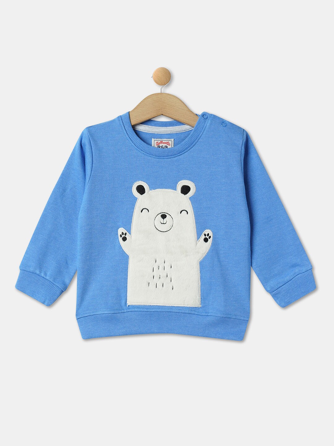 

R&B Boys Graphic Printed Cotton Sweatshirt, Blue