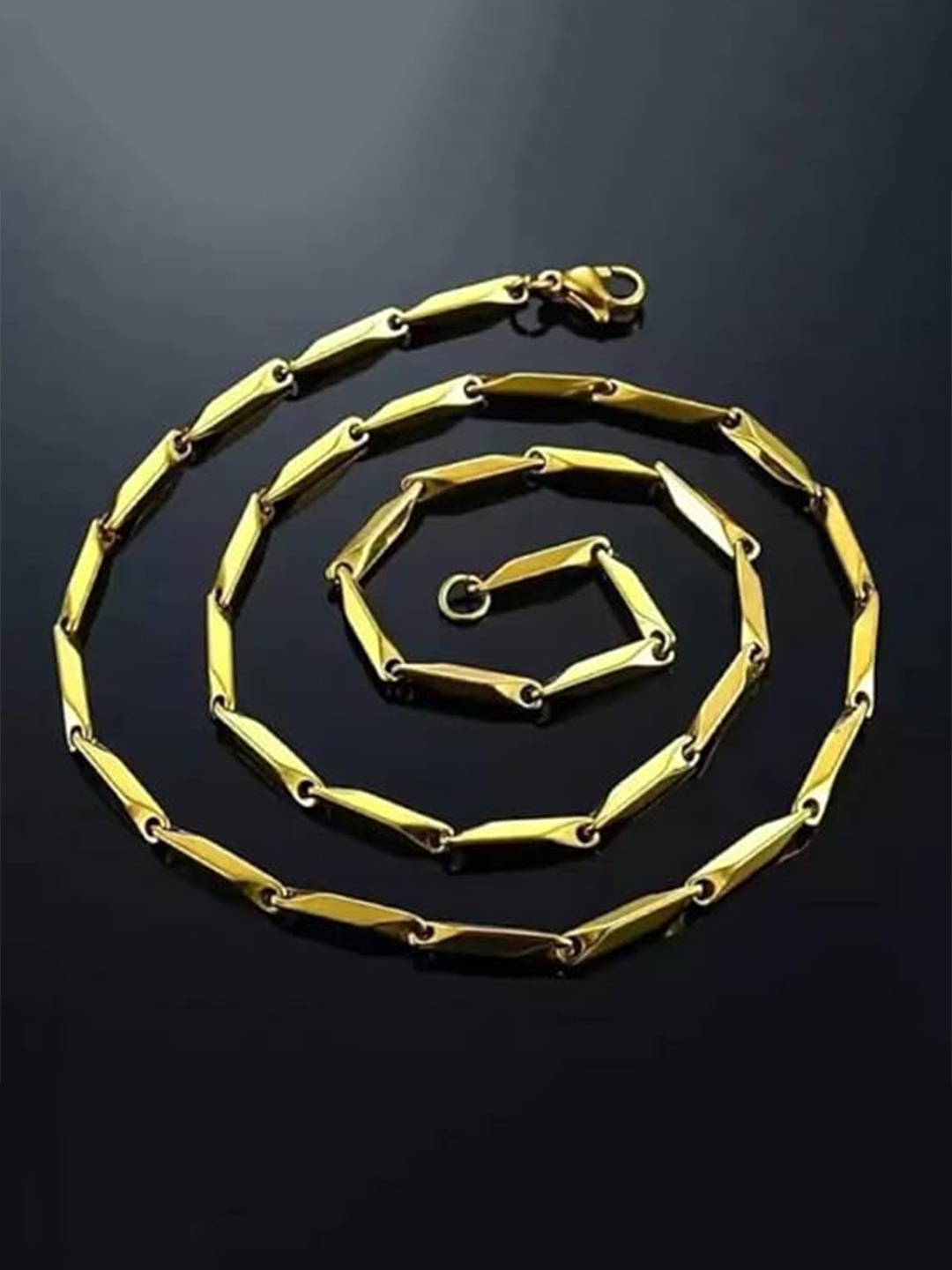 

KRYSTALZ Gold-Plated Stainless Steel Rice Chain