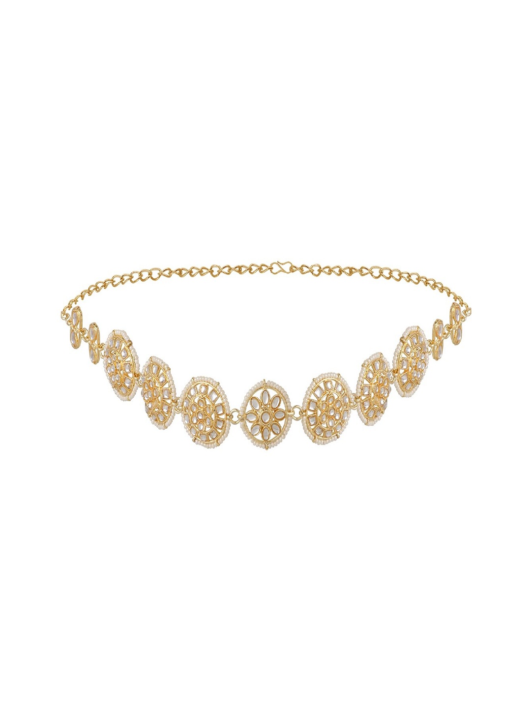 

Mahi Gold-Plated Kundan Floral Traditional Sheeshphool