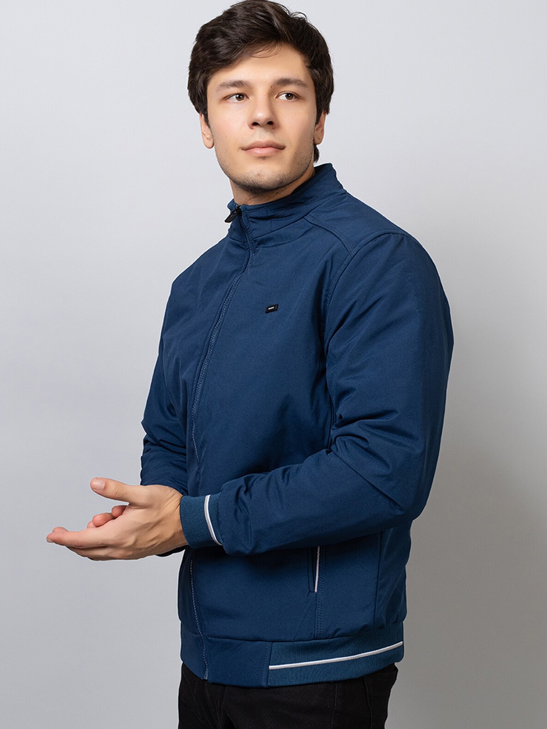 

Xohy Lightweight Cotton Bomber Jacket, Blue