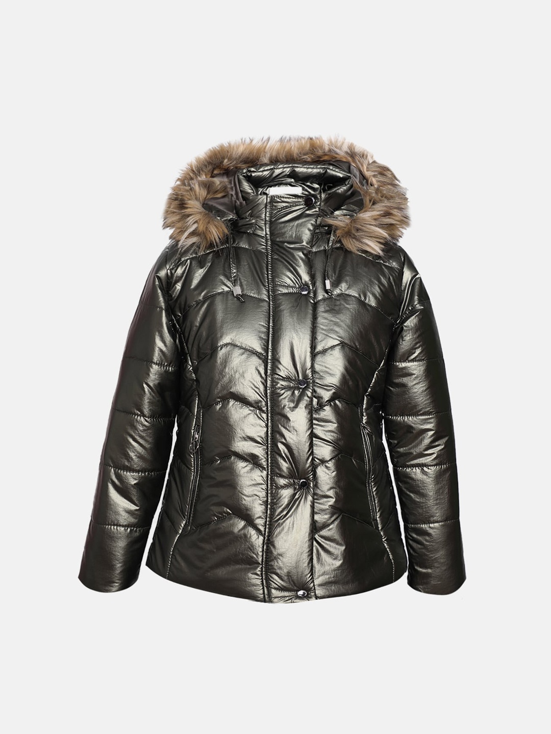 

CHKOKKO Boys Hooded Parka Jacket, Green