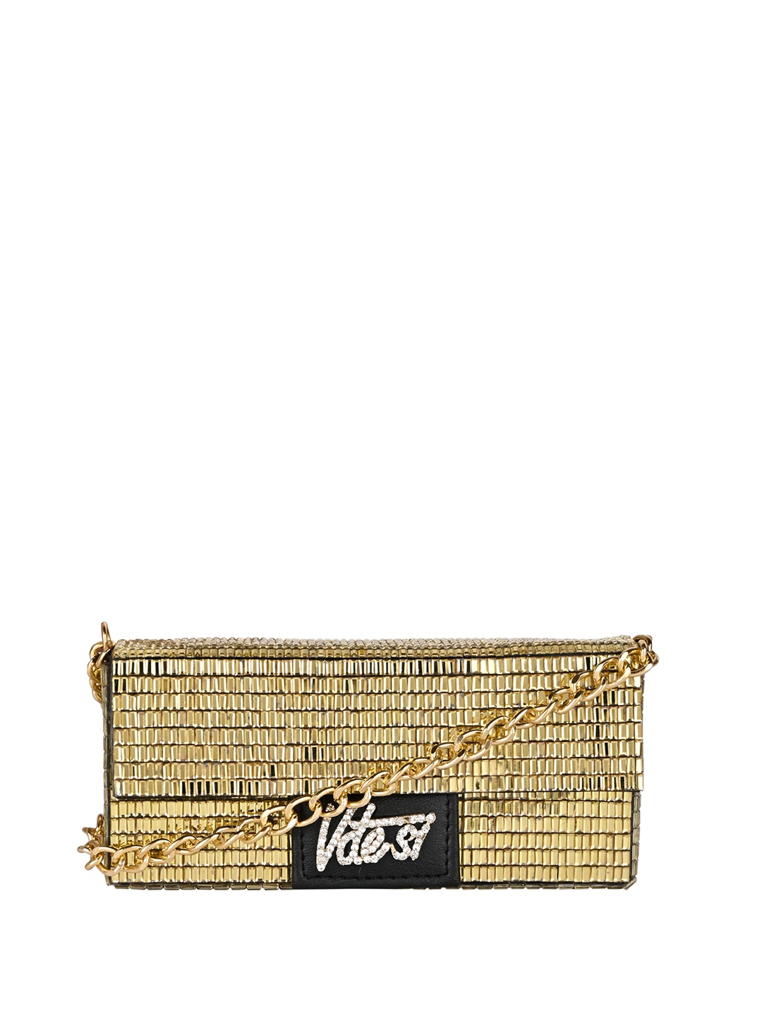

Vdesi Embellished Rhinestone Sunglasses Case, Gold