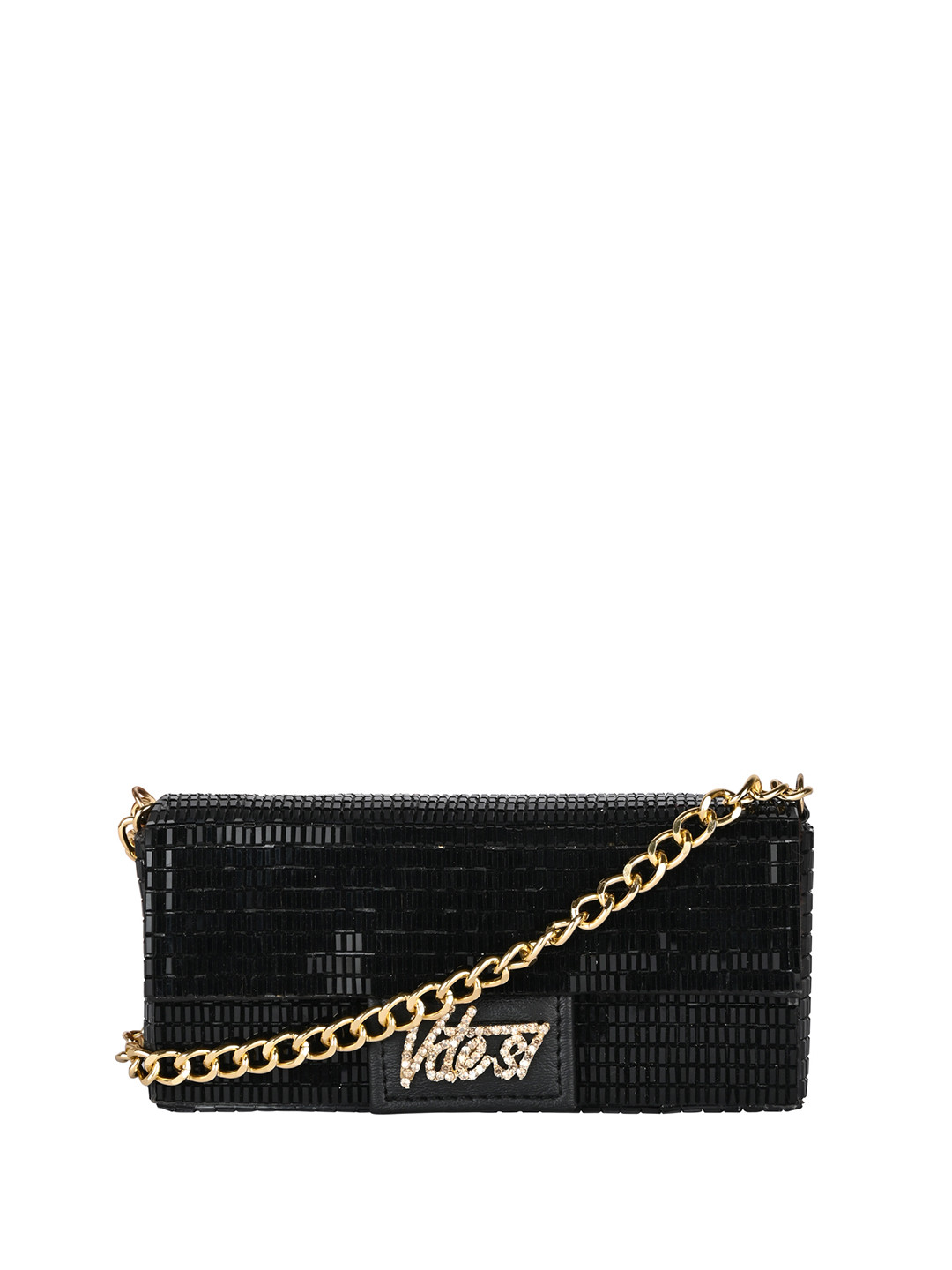 

Vdesi Embellished Rhinestone Envelope Sunglasses Case, Black